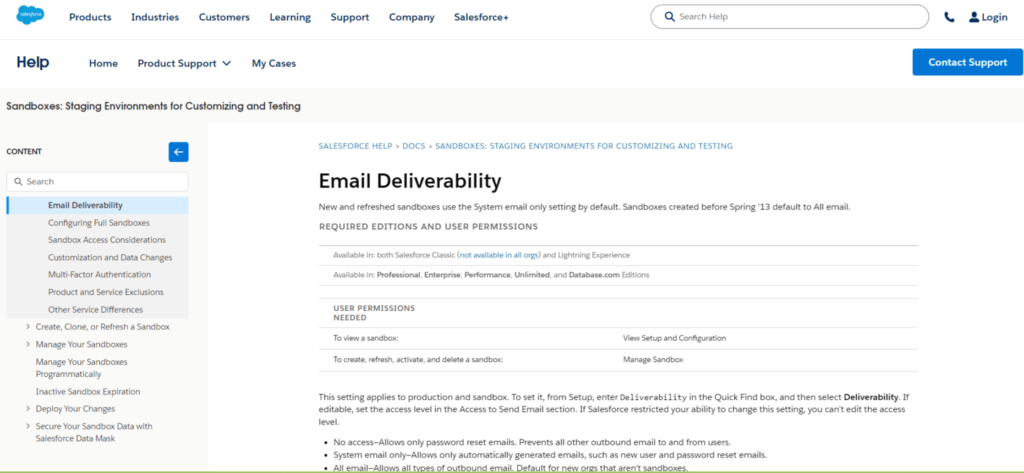 salesforce deliverability