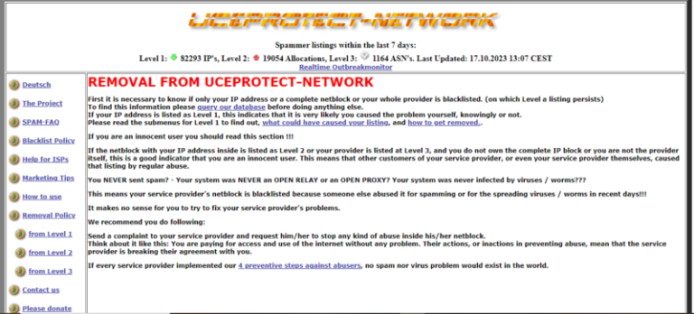 Uceprotectl2 IP blacklist