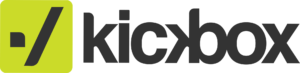 Logo of Kickbox showing a stylized check mark in a lime green square followed by the word kickbox in lowercase black letters.